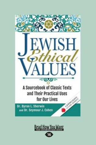 Cover of Jewish Ethical Values