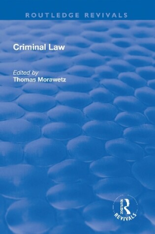 Cover of Criminal Law