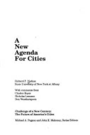 Cover of A New Agenda for Cities