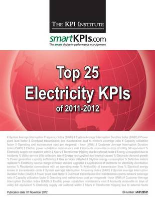 Book cover for Top 25 Electricity KPIs of 2011-2012