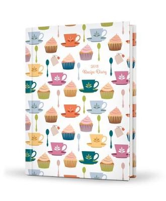 Book cover for 2018 Recipe Diary Cupcake Design