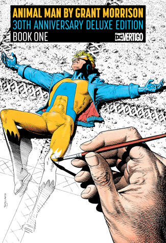Book cover for Animal Man by Grant Morrison Book One Deluxe Edition