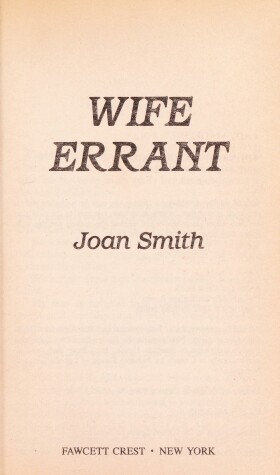 Book cover for Wife Errant