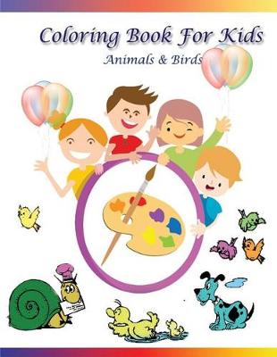 Book cover for Coloring Book for Kids Animals & Birds