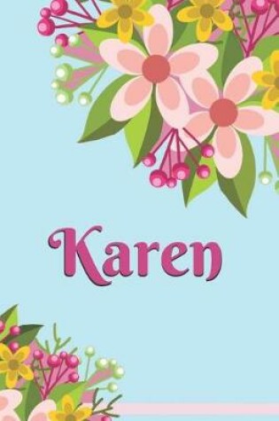 Cover of Karen Personalized Blank Lined Journal Notebook