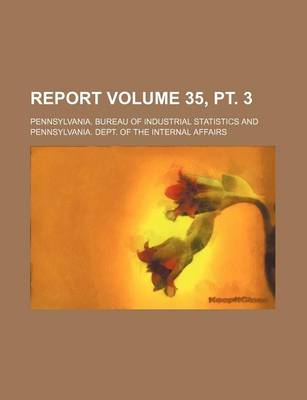 Book cover for Report Volume 35, PT. 3