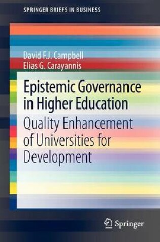 Cover of Epistemic Governance in Higher Education