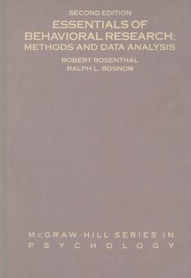 Book cover for Essentials of Behavioral Research: Methods and Data Analysis