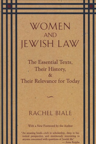 Cover of Women and Jewish Law
