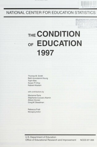 Cover of Condition of Education, 1997