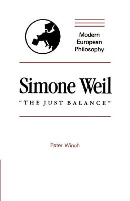 Book cover for Simone Weil: "The Just Balance"