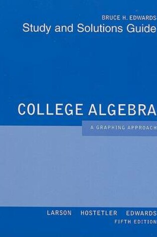 Cover of College Algebra Study and Solutions Guide