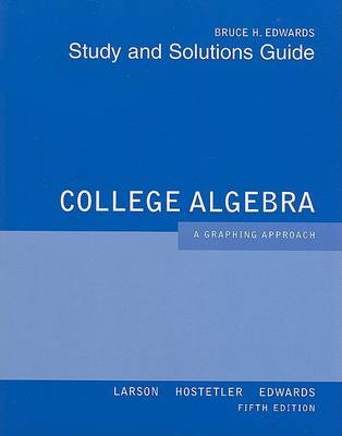 Book cover for College Algebra Study and Solutions Guide