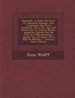 Book cover for Runakefli, Le Runic Rim-Stok