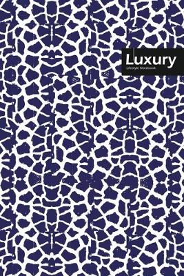 Book cover for Luxury Lifestyle, Animal Print, Write-in Notebook, Dotted Lines, Wide Ruled, Medium Size 6 x 9 Inch, 288 Pages (Blue)