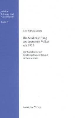 Book cover for Die Studienstiftung Des Deutschen Volkes Seit 1925