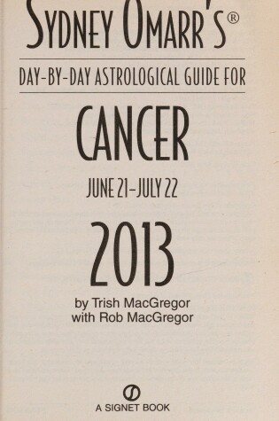 Cover of Sydney Omarr's Day-By-Day Astrological Guide: Cancer