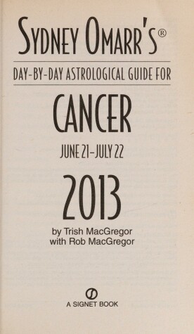 Book cover for Sydney Omarr's Day-By-Day Astrological Guide: Cancer