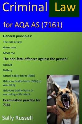 Book cover for Criminal Law for AQA AS