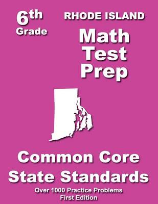 Book cover for Rhode Island 6th Grade Math Test Prep