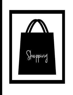 Book cover for Shopping Notebook Black and White Shopping Bag