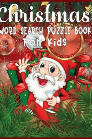 Cover of Christmas word search puzzle book for Kids