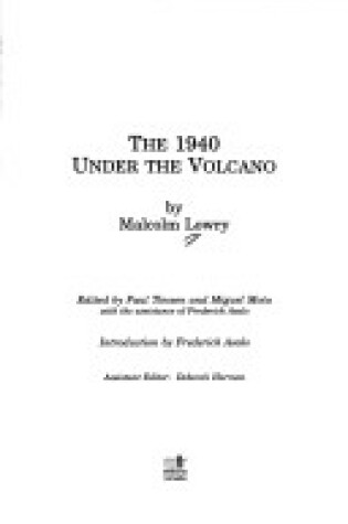 Cover of The 1940 Under the Volcano