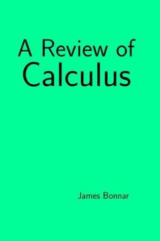 Cover of A Review of Calculus