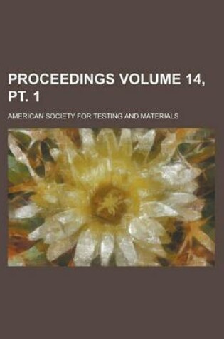 Cover of Proceedings Volume 14, PT. 1