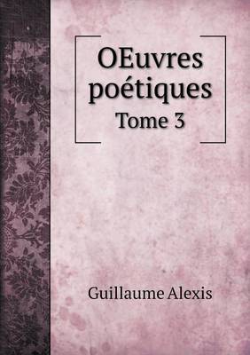 Book cover for OEuvres poétiques Tome 3