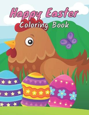 Book cover for Happy Easter Coloring Book