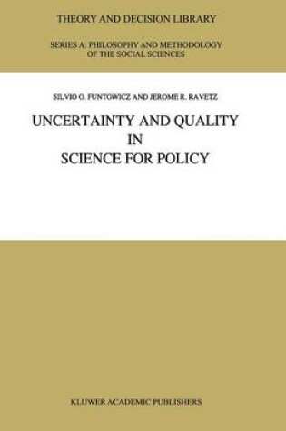 Cover of Uncertainty and Quality in Science for Policy