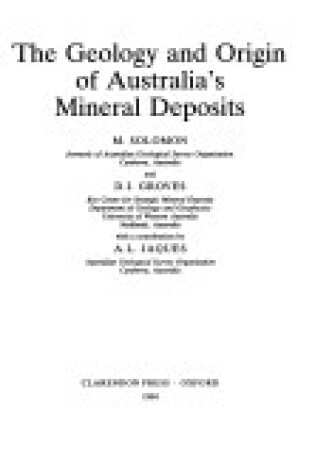 Cover of The Geology and Origins of Australia's Mineral Deposits