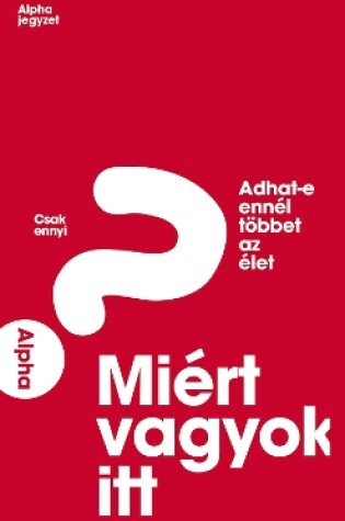 Cover of Alpha Guide, Hungarian Edition