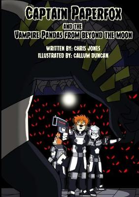 Book cover for Captain Paperfox and The Vampire Pandas from Beyond The Moon