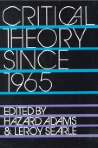 Cover of Critical Theory Since 1965