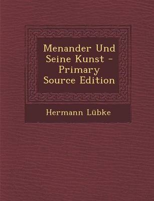 Book cover for Menander Und Seine Kunst