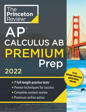Book cover for Princeton Review AP Calculus AB Premium Prep, 2022