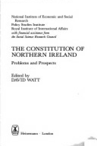 Cover of The Constitution of Northern Ireland