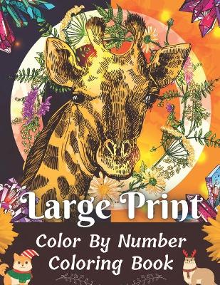 Book cover for Large Print Color By Number Coloring Book