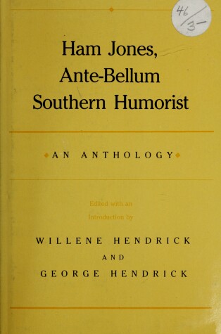 Book cover for Antebellum Southern Humorist