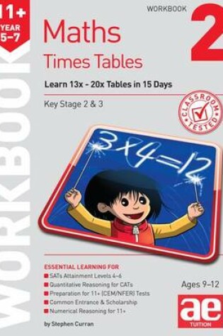Cover of 11+ Times Tables Workbook 2