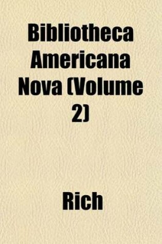 Cover of Bibliotheca Americana Nova (Volume 2)