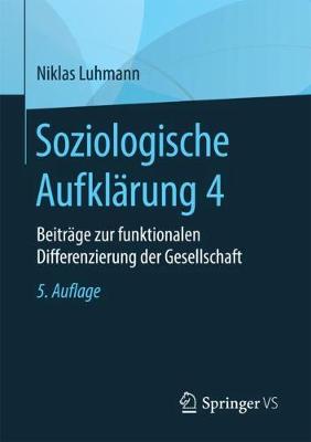 Book cover for Soziologische Aufklärung 4