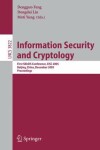 Book cover for Information Security and Cryptology