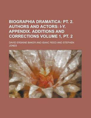 Book cover for Biographia Dramatica Volume 1, PT. 2