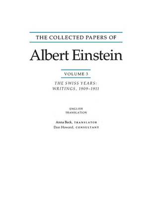 Book cover for The Collected Papers of Albert Einstein, Volume 3 (English)