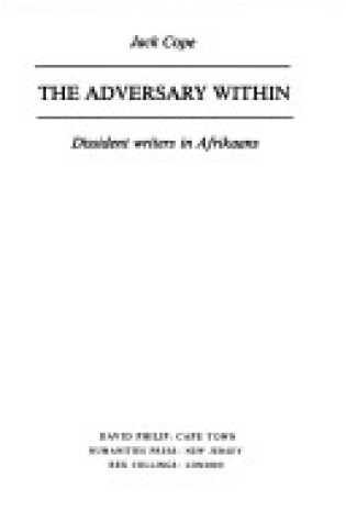 Cover of The Adversary within,