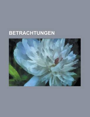 Book cover for Betrachtungen