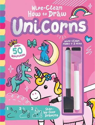 Book cover for Wipe-Clean How to Draw Unicorns